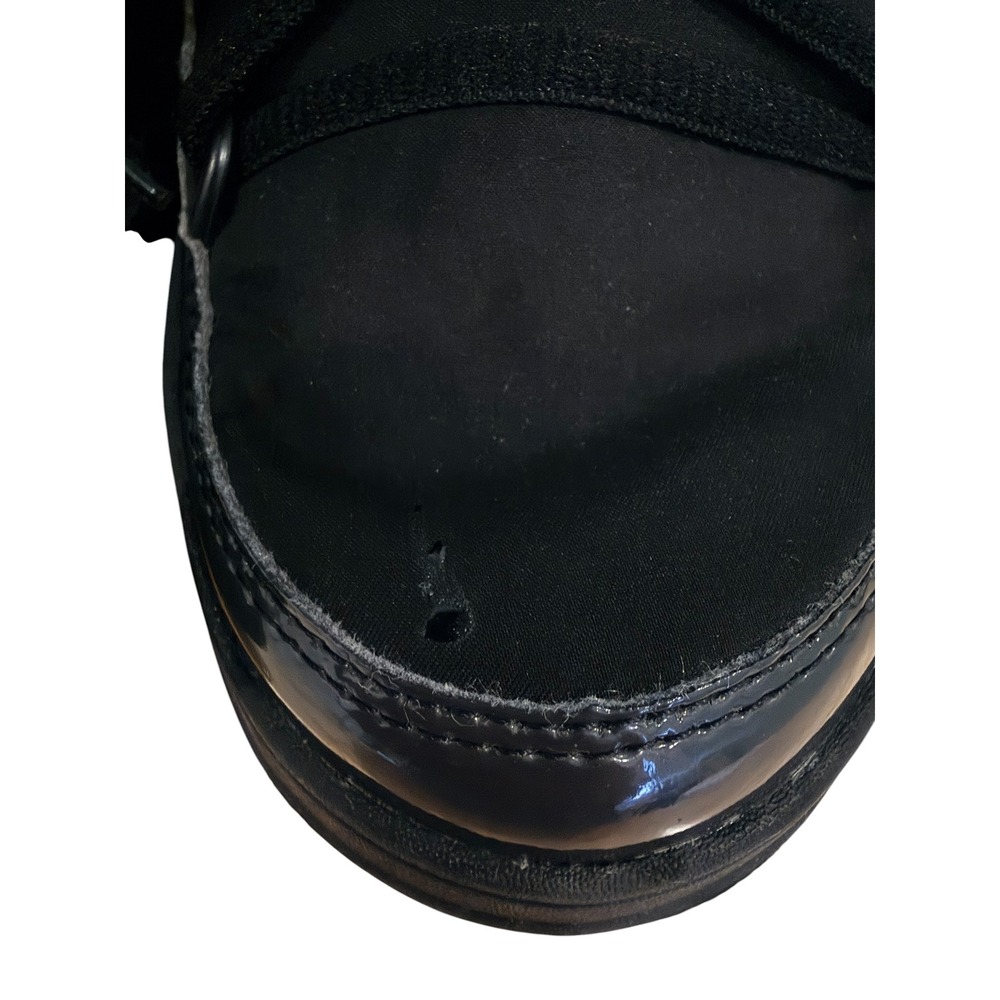 Crocs AllCast Luxe Black Faux Fur Trim Snow Boots Women 8 Duck Boots Lace Up - Picture 6 of 10